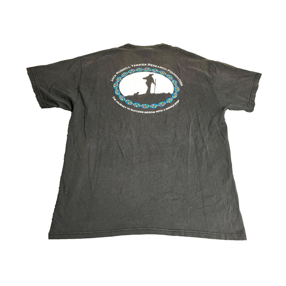Jack Russell Terrier Shirt Adult Large Black Dog Research Foundation Dna Mens